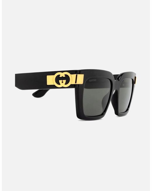 Gucci Black Gg Interlocking Logo Sunglasses