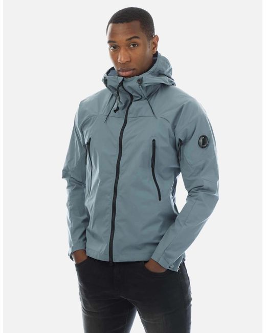 C P Company Blue Pro-Tek Hooded Jacket for men