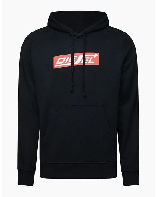 DIESEL Black S Ginn Hood 2 Hoodie for men