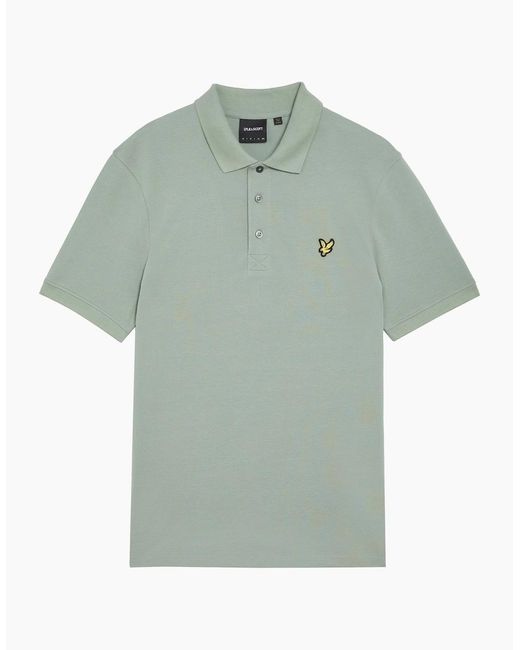 Lyle & Scott Green Plain Polo Shirt Cold Mint for men