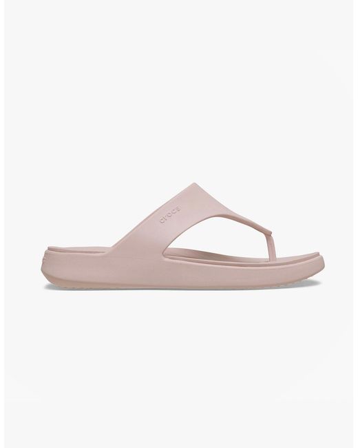 CROCSTM Pink Getaway Triangle Flip Flip-Flops Quartz