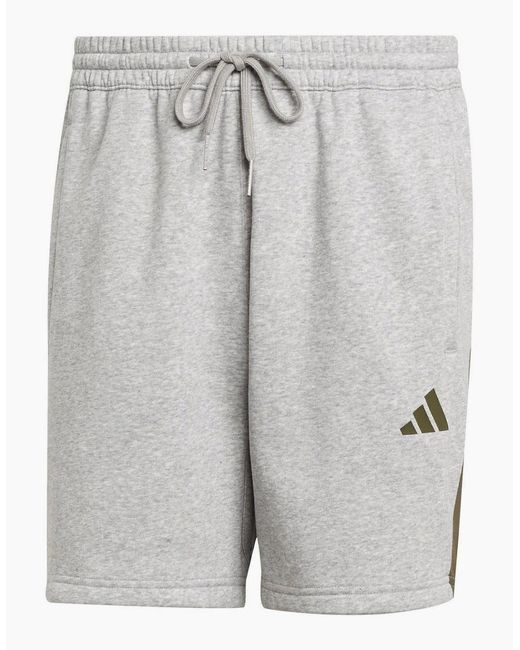 Adidas Gray Colour Block Casual Shorts for men
