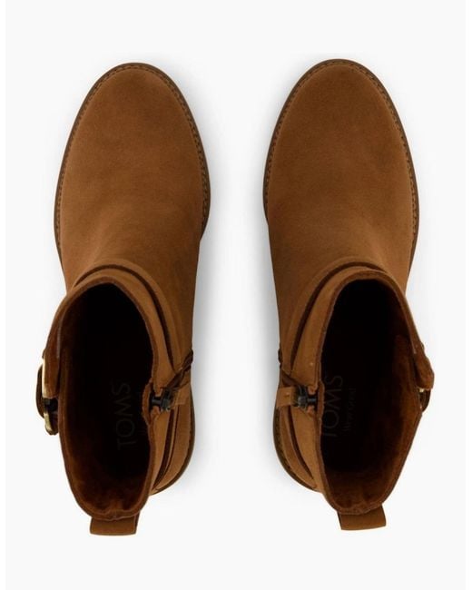 TOMS Brown Hailey Ankle Boots