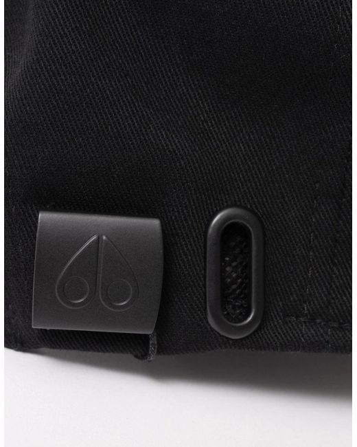 Moose Knuckles Black Front Logo Icon Cap