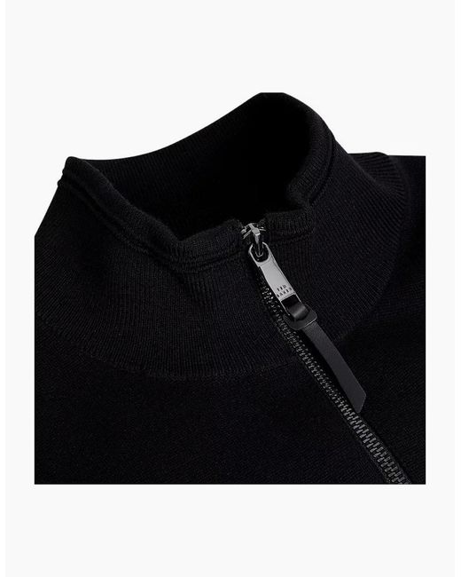 Ted Baker Black Terince Zip Through Funnel Neck Gilet for men