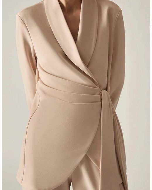 James Lakeland Natural Cream Side Sash Blazer