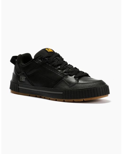 Caterpillar Black Axiom Leather Lace-Up Shoes for men