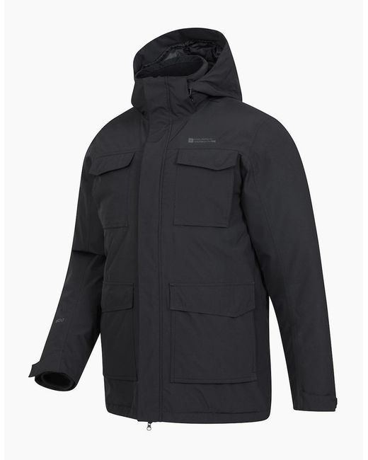 Mountain Warehouse Blue Concord Extreme Down Long Length Jacket for men