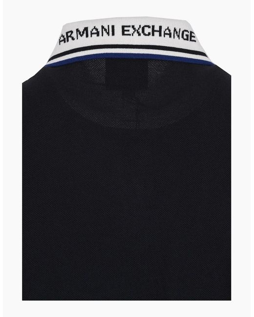 ARMANI EXCHANGE Black Armarni Exchange Polo Shirt Deep for men