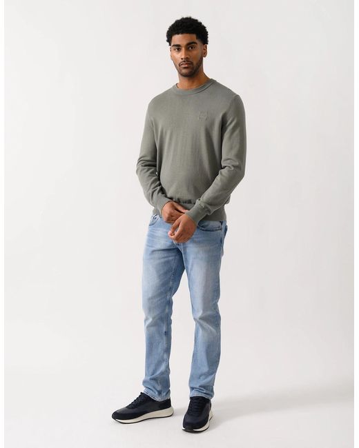Boss Gray Boss Kanovano Crew Neck Jumper for men