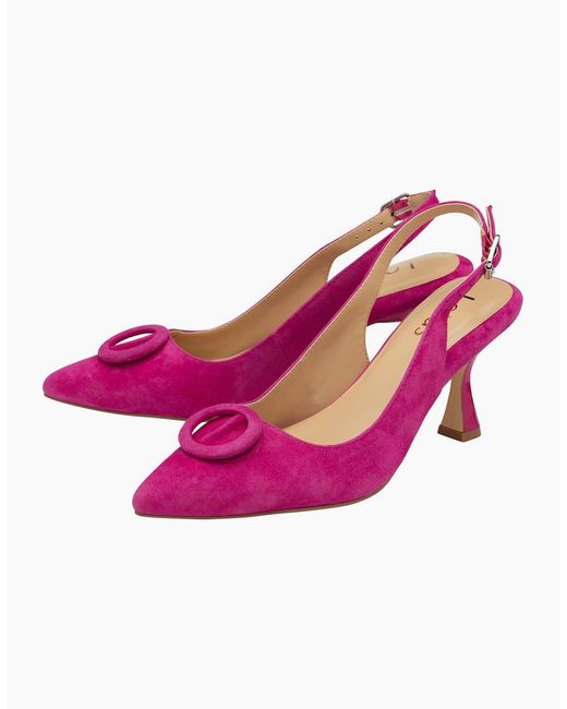 Lotus Pink Delfina Slingback Court Shoes