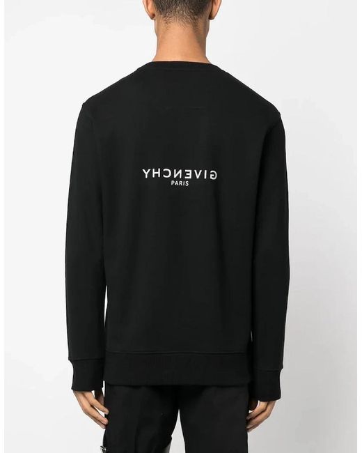 Givenchy Black Reverse Paris Slim Fit Sweatshirt for men