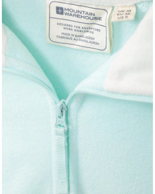 Mountain Warehouse Blue Ladies Montana Half Zip Fleece Top