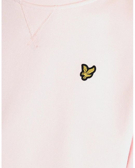 Lyle & Scott White Cotton Crew Neck Sweatshirt for men