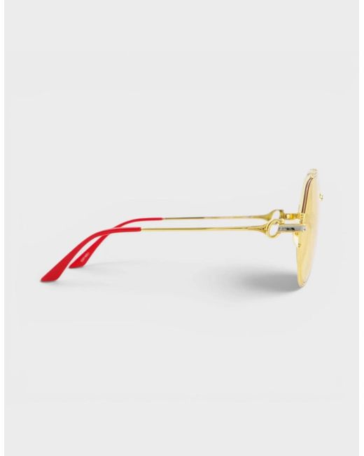Casablanca Metallic Stainless Steel Aviator Canary for men