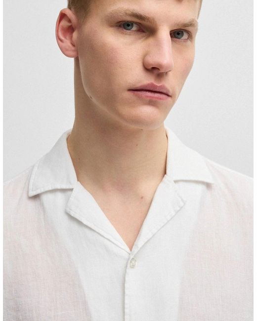 Boss White Boss Rayer Short Sleeve Shirt 50546244 for men