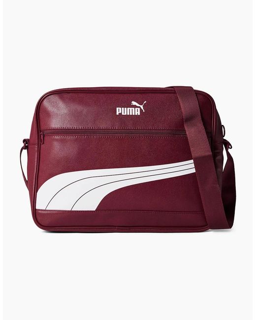 PUMA Red College Reporter Messenger Bag for men