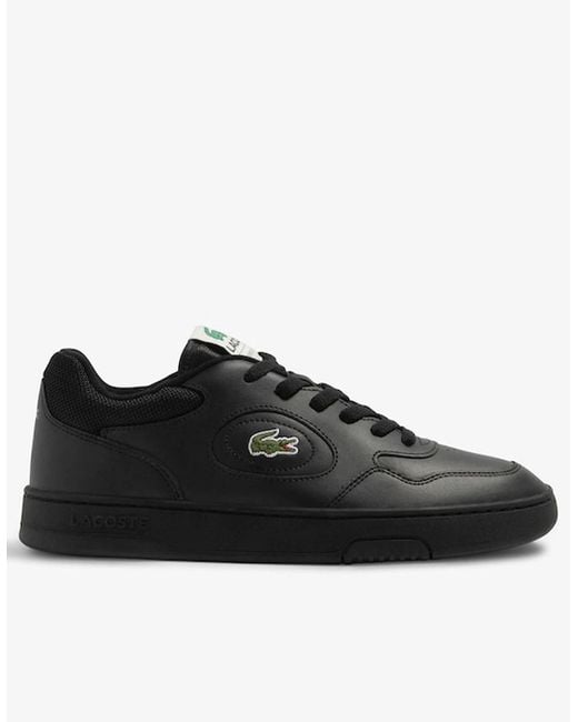 Lacoste Black Lineset Leather Trainers for men