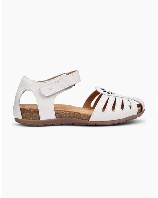 Hotter White Dinaric Wide Fit Sandals