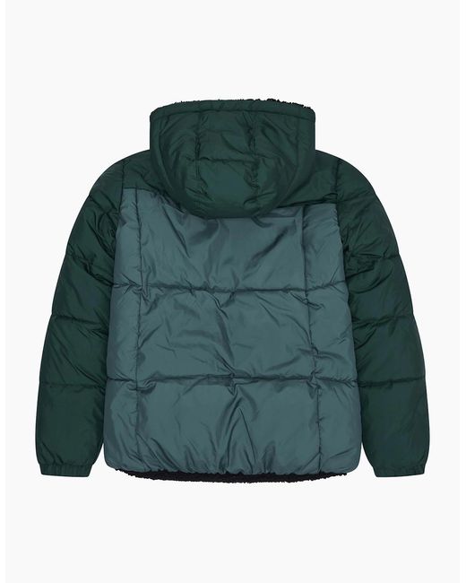 Reebok Green Rb2103 Reversible Puffer Sherpa for men