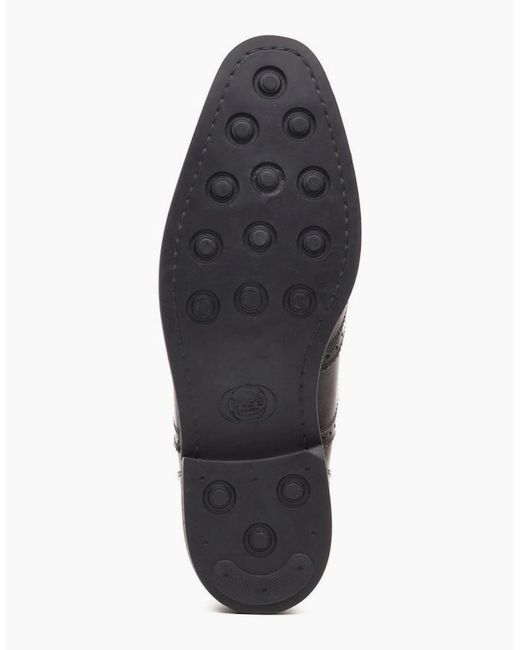 Base London Black Clarence Brogue Shoes for men