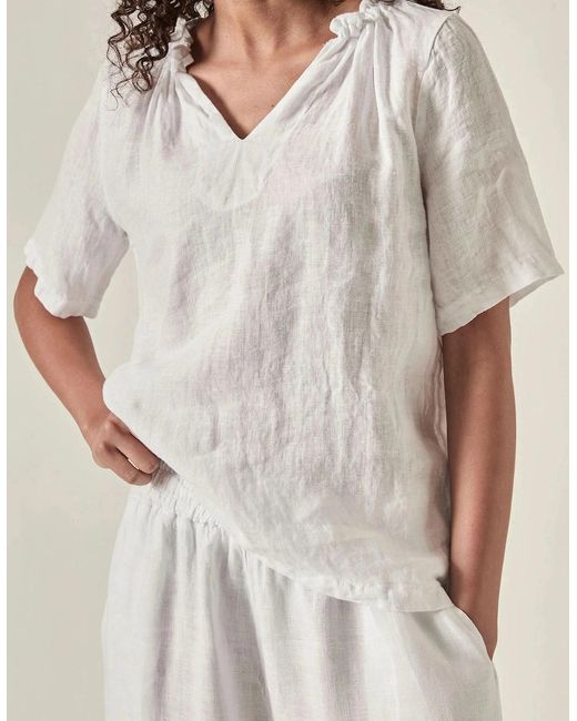 James Lakeland Natural Pure Linen Blouse