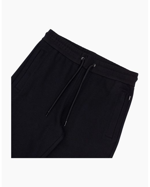 Boss Blue H-Lemont 101 Stretch Cotton Cuffed Hems Tracksuit Bottom 001 for men