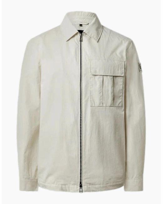Belstaff Gray Cargo Overshirt Birch for men
