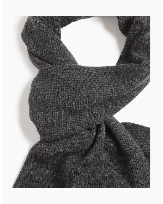 Lyle & Scott Black Ribbed Scarf for men