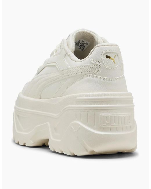 PUMA White Karmen X Tra Platform Trainers