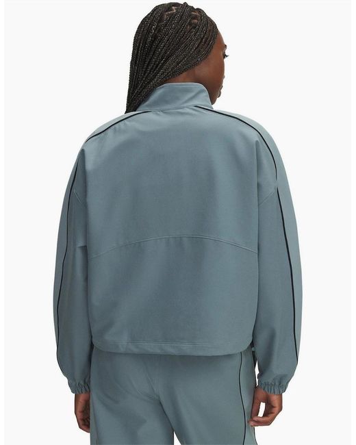 Under Armour Blue Ua Rival Color Block Quarter Zipper Track Jacket