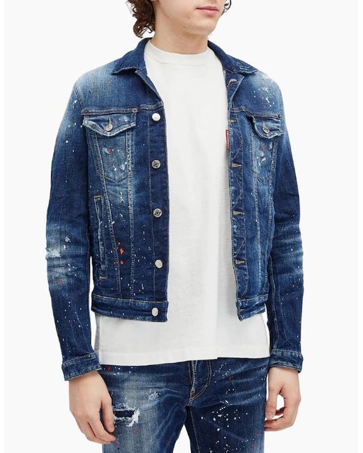 DSquared² Blue Dan Jean Jacket for men