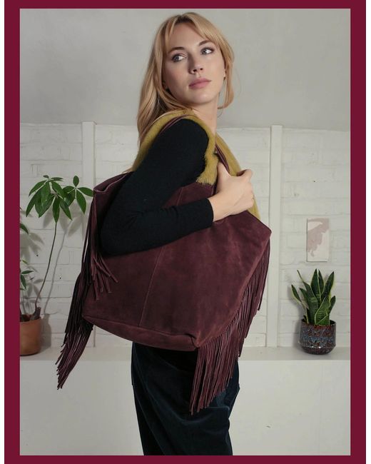 Nooki Design Purple Vancouver Suede Tote