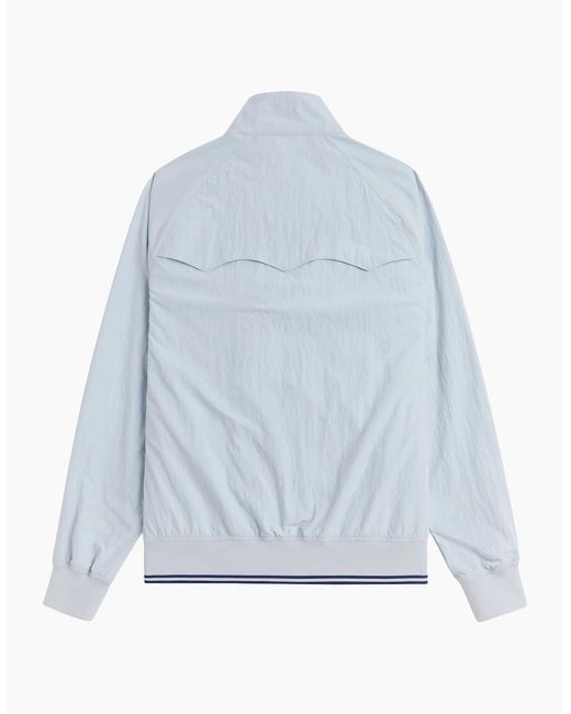 Fred Perry Blue Crinkle Harrington Jacket Dusky for men