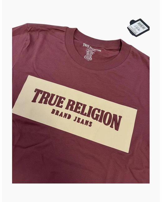 True Religion Red 700165 T Shirts Cotton Tee for men