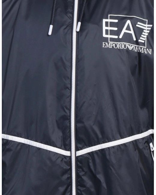 EA7 Blue Hooded Jacket for men