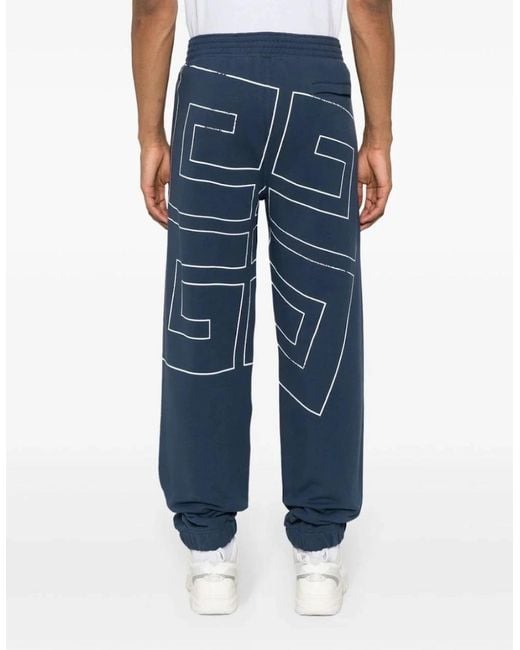 Givenchy Blue Over Size Logo Cuffed Joggers for men