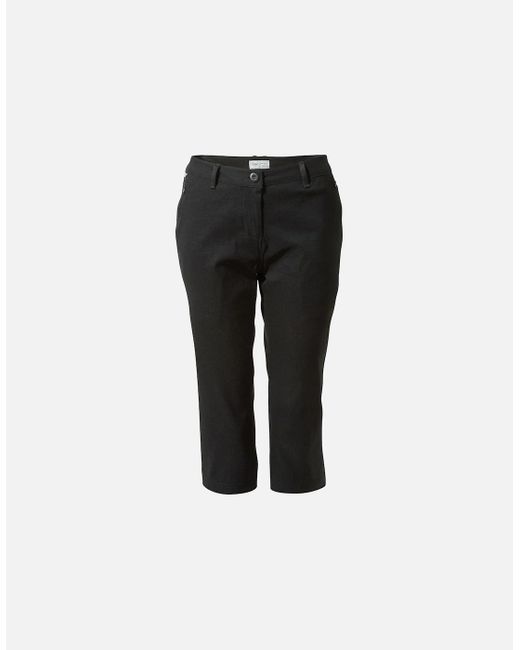 Craghoppers Black Ladies Kiwi Pro Ii Cropped Trousers
