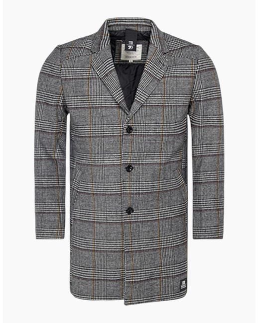Tom Tailor Gray Trench Over Coat Wool Winter Long Jacket Formal Office Outwear for men