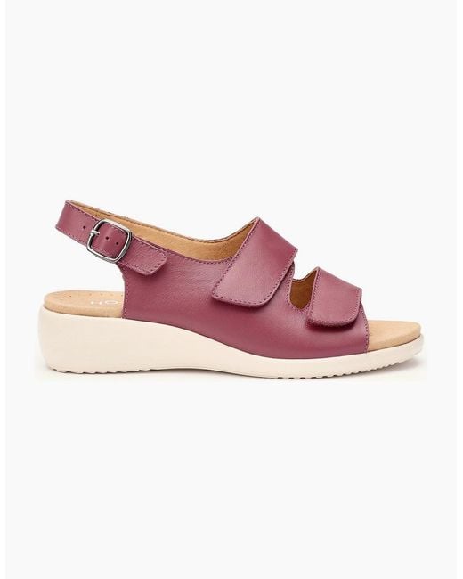 Hotter Pink Easy Ii Wide Fit Wedge Sandals