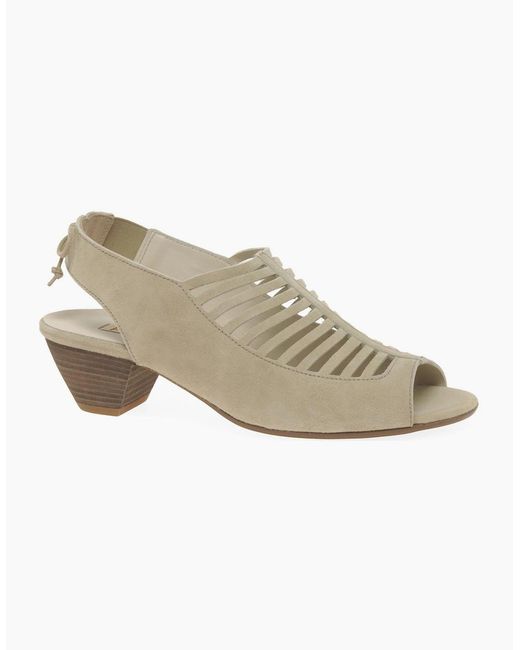 Paul Green Natural Hazel Peep Toe Sandals