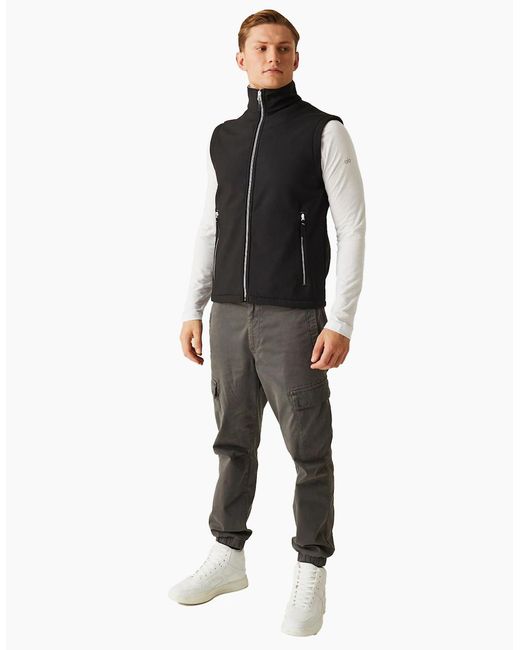 Regatta Black Professional Softshell 2 Layer Body Warmer for men