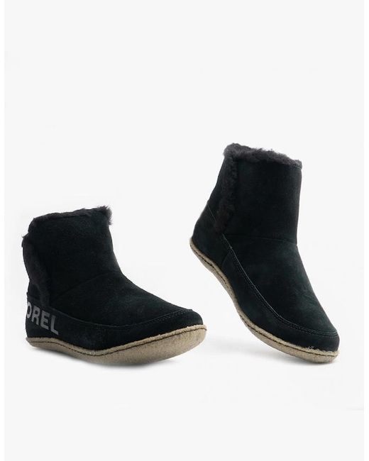 Sorel Black Nakiska Slippers/Sage