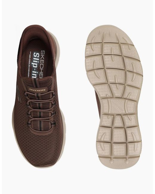 Skechers Brown Slip-In Summits Trainers for men