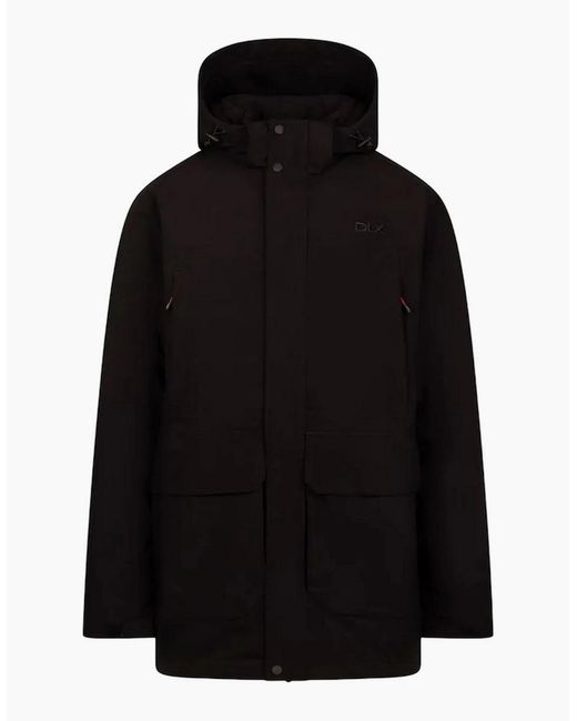 Trespass Black Donahue Dlx Padded Jacket for men