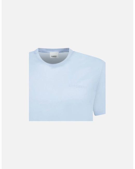 Burberry Blue 'Jenson' Crew Neck Logo T-Shirt Light for men