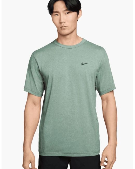Nike Green Hyverse Dri-Fit Uv Fitness Sportswear T Shirt for men