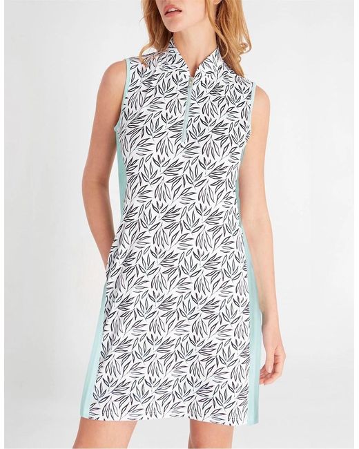 Calvin Klein Multicolor G Zip Neck Knee Length Shift Dress