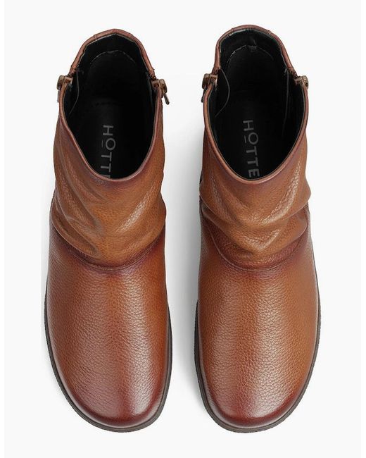 Hotter Brown Whisper Wide Fit Ankle Boots