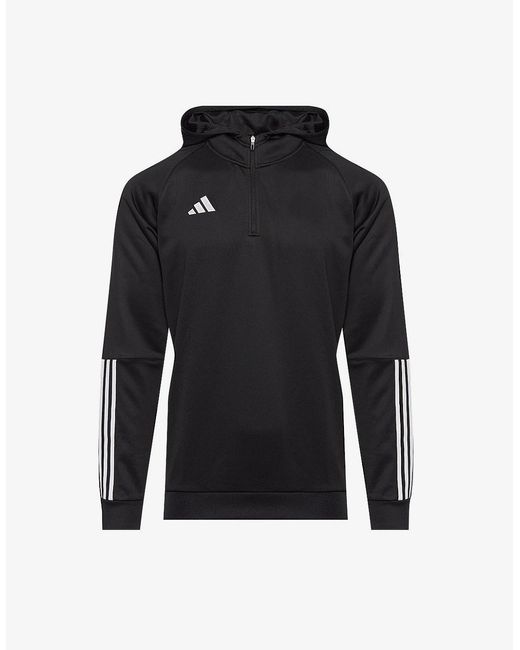 Adidas Blue Tiro 23 Competition 1/4 Zip Hooded Top for men